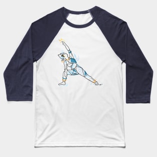 Yoga geometric asanas - side angle pose Baseball T-Shirt